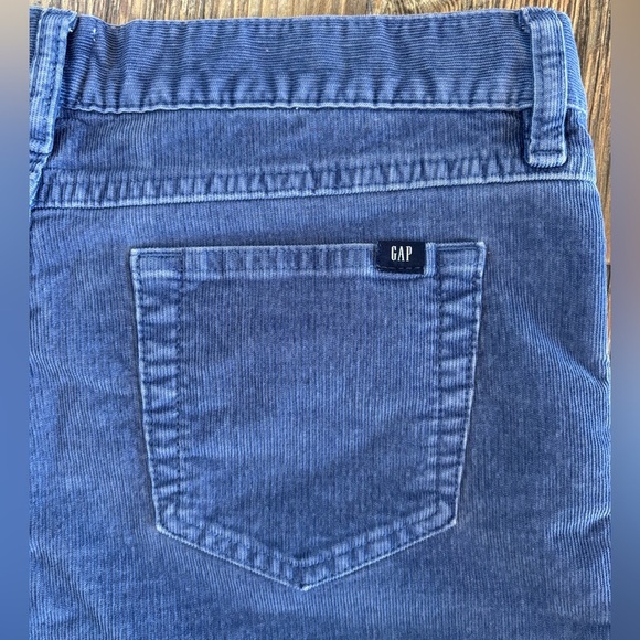 GAP Corduroy Shorts Women’s 4 Ocean Blue Frayed Hem Mid Rise Stretch 3.5” Inseam - Picture 12 of 12